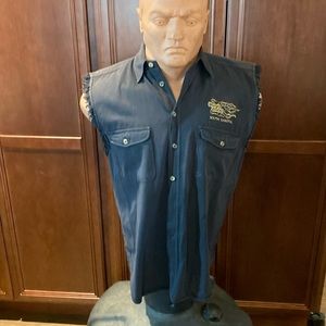 Men’s Sturgis 2000 Cut Off Button Down Tank